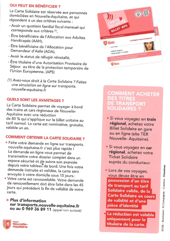 Explications des titres de transport solidaires. Conditions et avantages